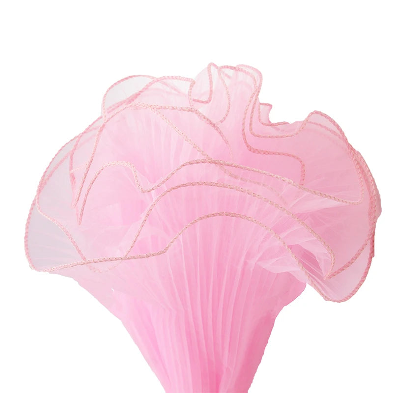 accessoires cheveux blanc rose noir organza plissé translucide élégant romantique adhésif rose artificielle