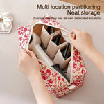 Sac rangement réutilisable imprimé léopard multifonctionnel moderne aspirateur voyage embout fer lisser blanc marron