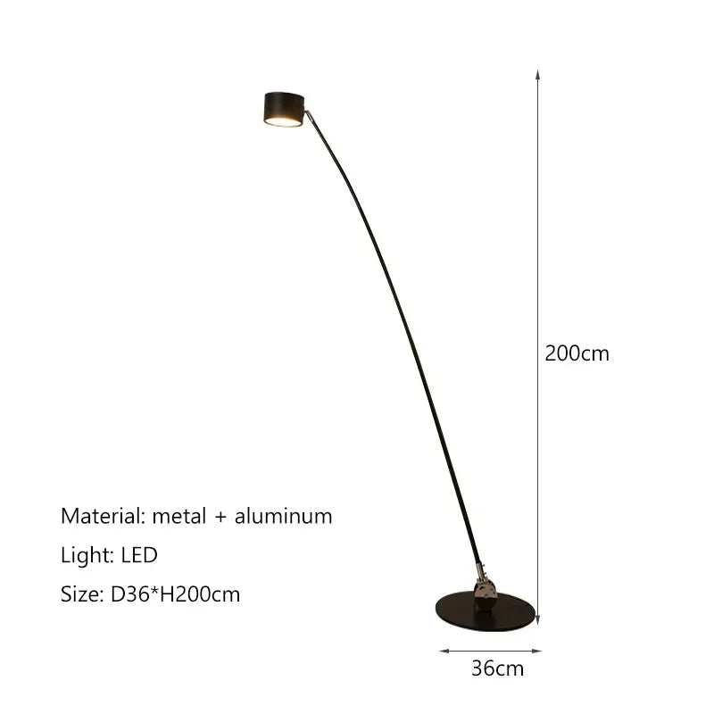 lampe sol led noir moderne art deco touch on off base plate