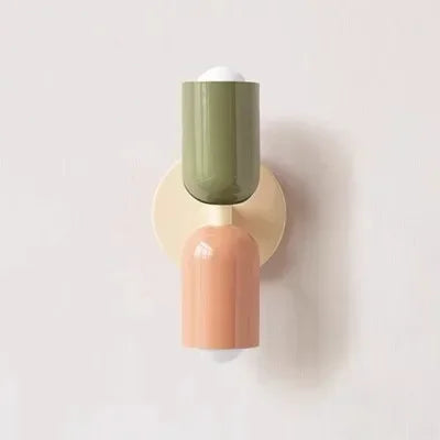 lampe murale moderne minimaliste noir vert olive rouille rose chambre cuisine salle manger