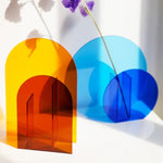 vase géométrique moderne transparent coloré décoration maison table centerpiece floral