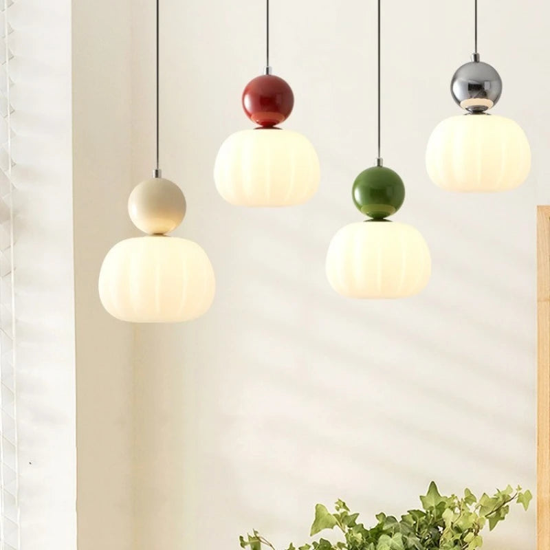lampe suspendue moderne pendentif chrome blanc led minimaliste chambre salle manger