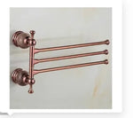 porte serviettes rose doré ensemble salle bain classique fixations murales barres anneaux