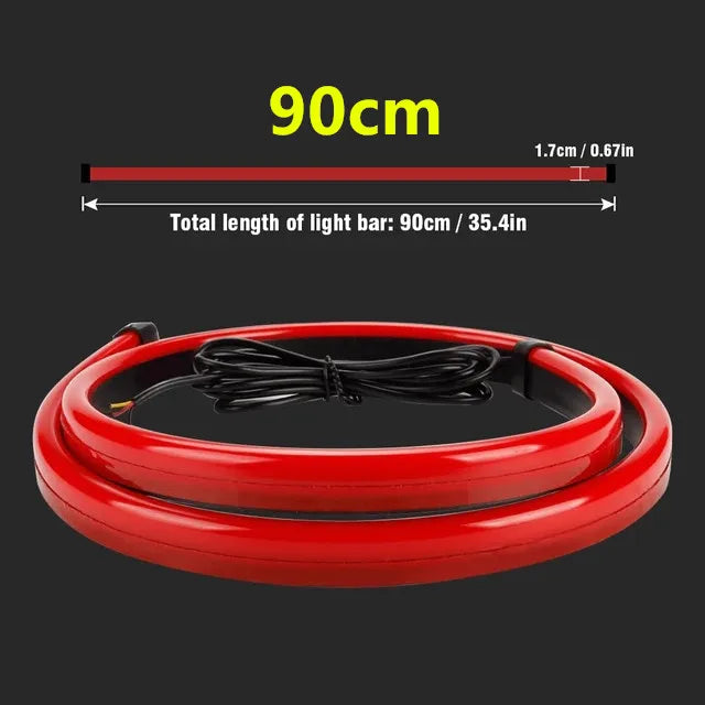 bande freinage led rouge moderne adhésive 12v 2400 lumens 90cm 100cm câbles