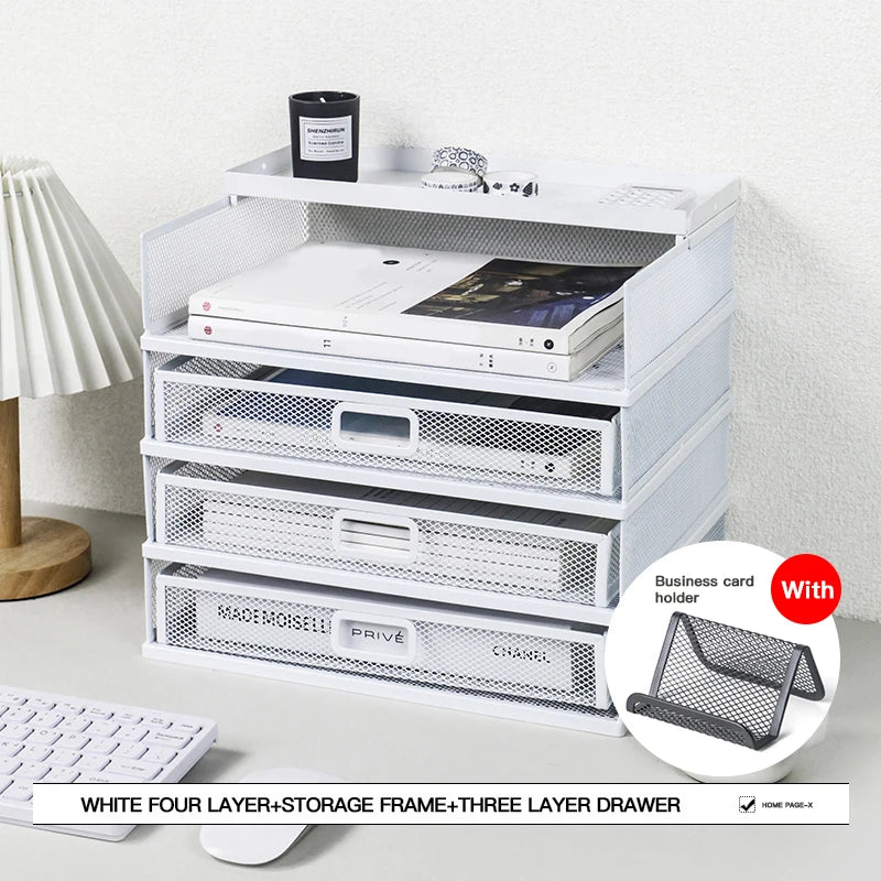 rangement multifonctionnel rack noir blanc vert maille métallique moderne document porte cartes étiquettes chanel