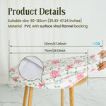 nappe table classique fleur imprimée imperméable l'huile blanc rose vert beige