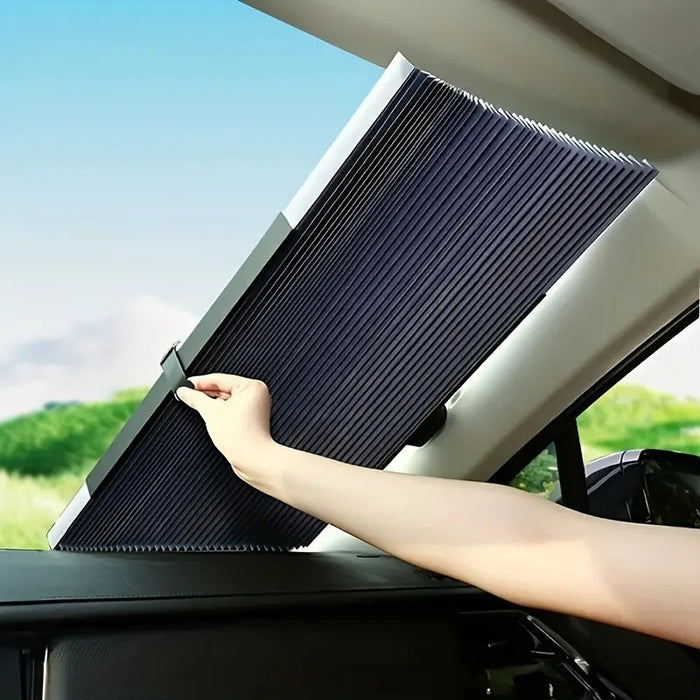 Rideau thermique occultant rétractable automatique pour voiture noir
