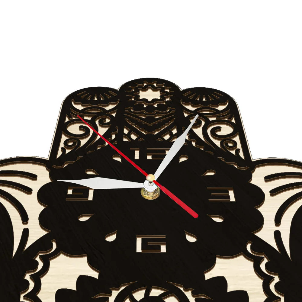 Horloge murale silencieuse quartz bois