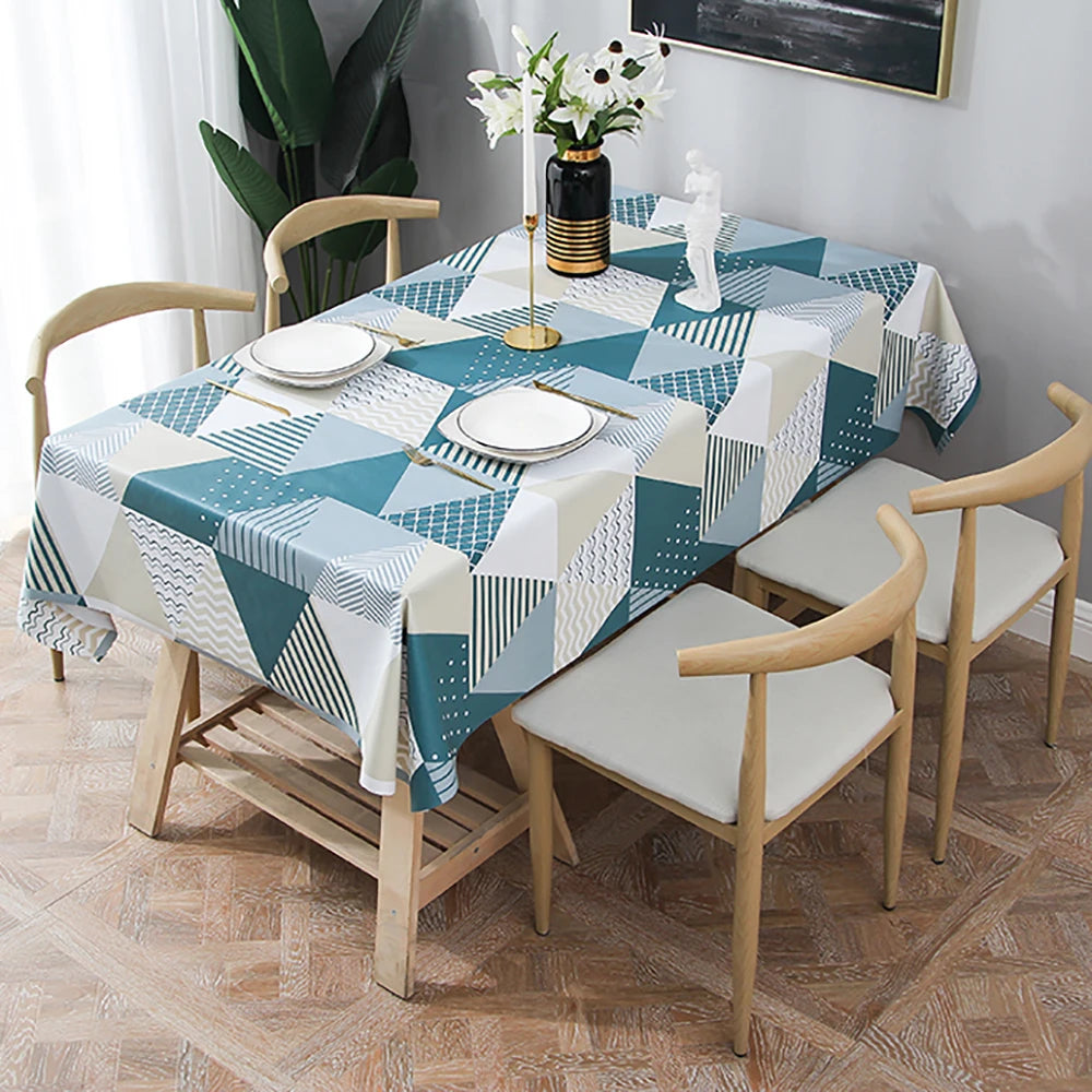 nappe personnalisable imprimée fleurs carreaux géométriques arbre noël moderne minimaliste mariage fêteextérieur
