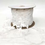 ruban décoratif dentelle feuilles polyester blanc rose doré mariage fête bricolage accessoire maison
