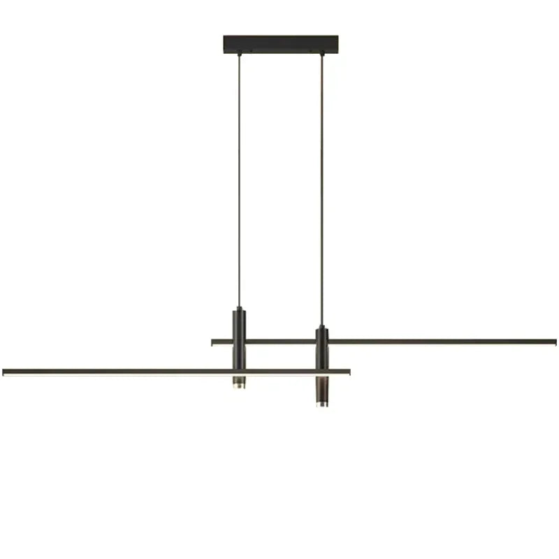 suspension lumineuse moderne noire led pendentif minimaliste rectangulaire lisse opaque tactile