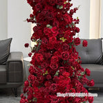 Décoration murale arche fleurs artificielles rouge moderne mariage anniversaire événementiauxextérieur