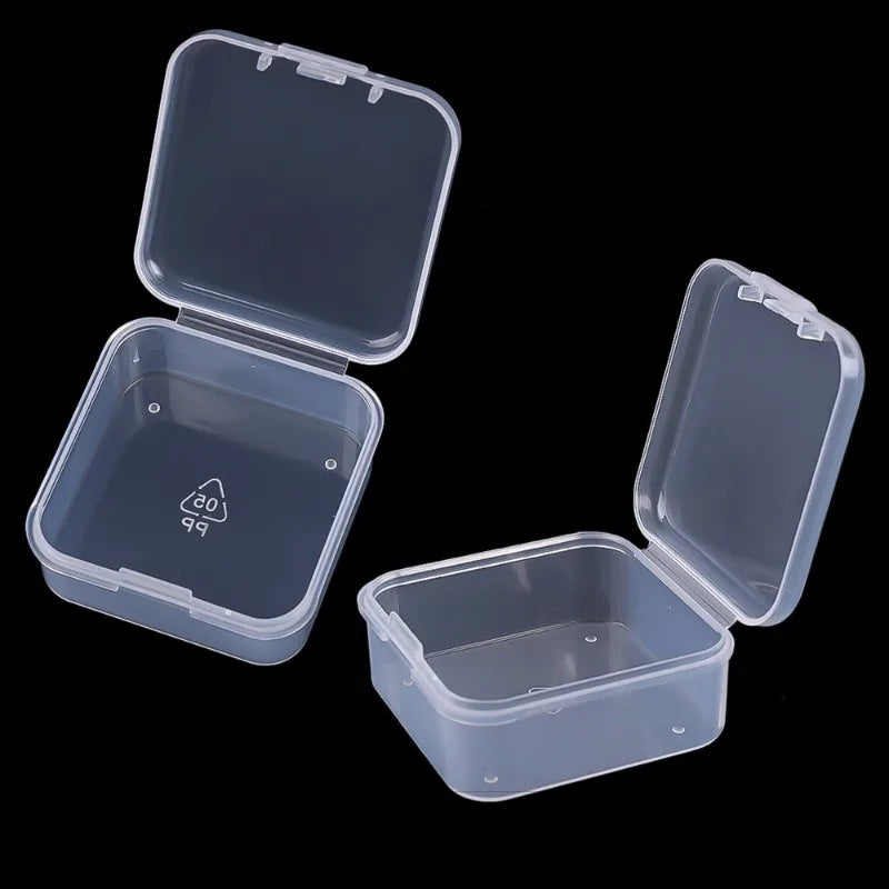 boîtes rangement transparentes modernes empilables couvercle clips portables bijoux 4.3cm 4.3cm 2cm