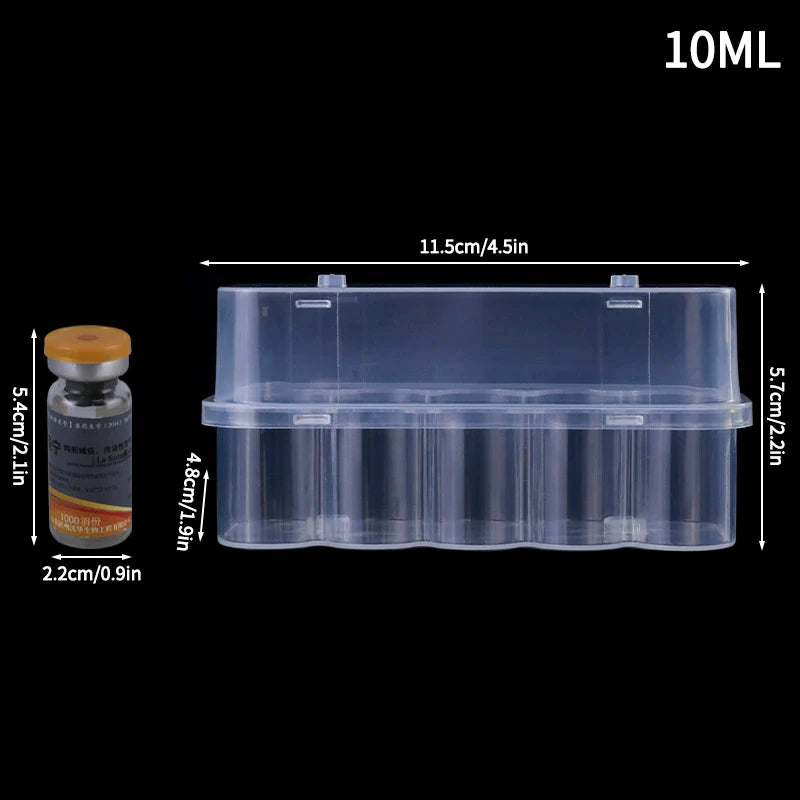 boîte rangement transparente réutilisable tubes tests 3ml pratique modernescrição