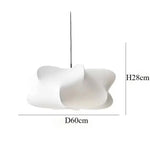 lampe suspendue moderne soie blanche beige forme organique câble noir chambre salon