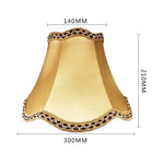 abat jour tissu floral broderie franges beige luxe décoration lampe table murale moderne