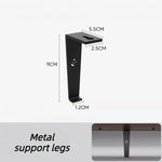 support multifonction bois foncé blanc moderne adhésif support portable smartphone montre casque câbles tiroir