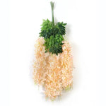 guirlandes artificielles décoration extérieure mariage blanc vert fleurs feuilles romantique jardin accrochéesextérieur festive