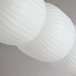 Suspension lumineuse moderne verre blanc opacité rayures horizontales led salon chambre