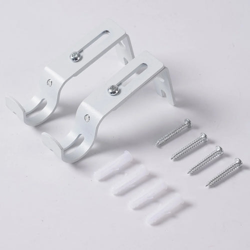 supports rideaux tringles fer argenté noir modernes fixation murale minimalistes decoration fenetre quincailleries