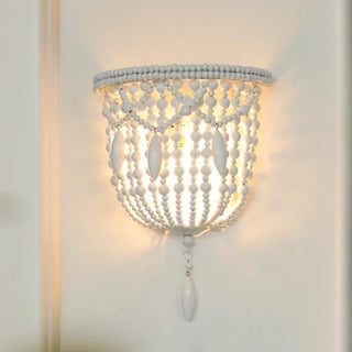 lampe murale bohème cascade blanc semi translucide rustique chambre salon