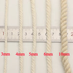 corde coton torsadée 3mm 4mm 5mm 6mm 10mm rustique sac vêtement textile maison