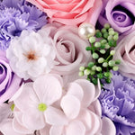 bouquet fleurs artificielles violet rose blanc décoration intérieure romantique classique salon chambre