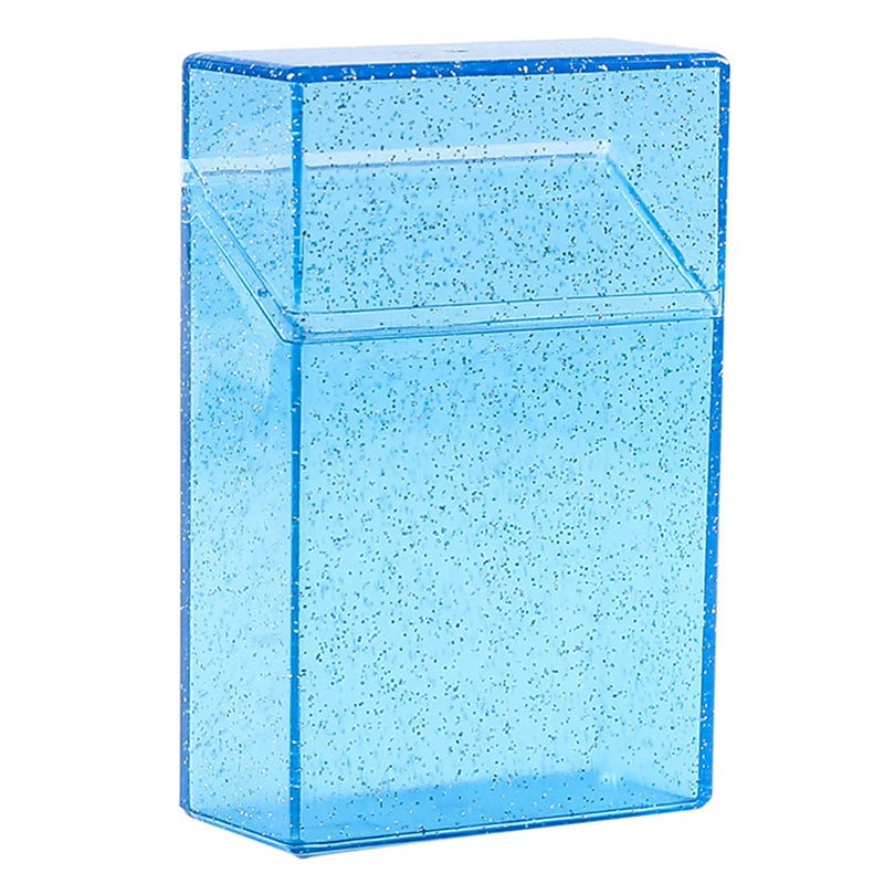 boîte cigarettes transparente paillettes moderne blanche rose verte bleue jauneviolette