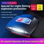 lampe torche rechargeable noir rouge affichage led clip portable moderne
