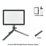 lampe led photo noir modulaire trépied réglable 12 pouces cct 2800k 9000k cdi 100