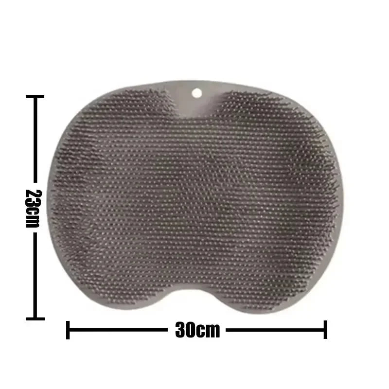 brosse douche exfoliante silicone bleu rose gris moderne respectueux environnement suction cup