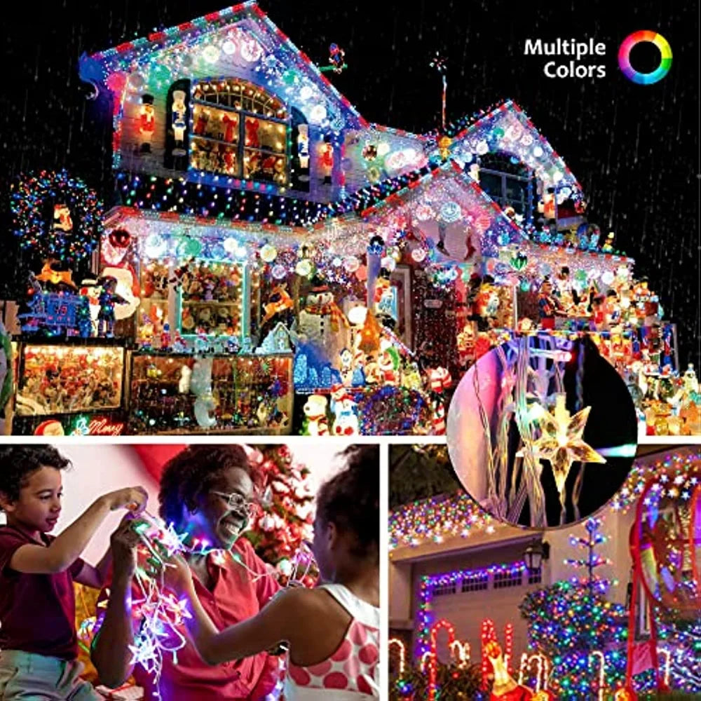 Guirlande lumineuse rideau LED 20m 864 LED RVB multicolore
