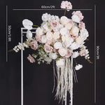 décoration événement mariage extérieur rose soie blanche romantique élégante moderne arches fleurs