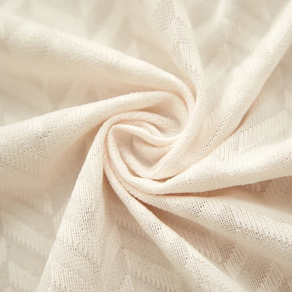 nappe table rétro japonaise beige zigzag blanc extérieur intérieur mariage festivité geometrique