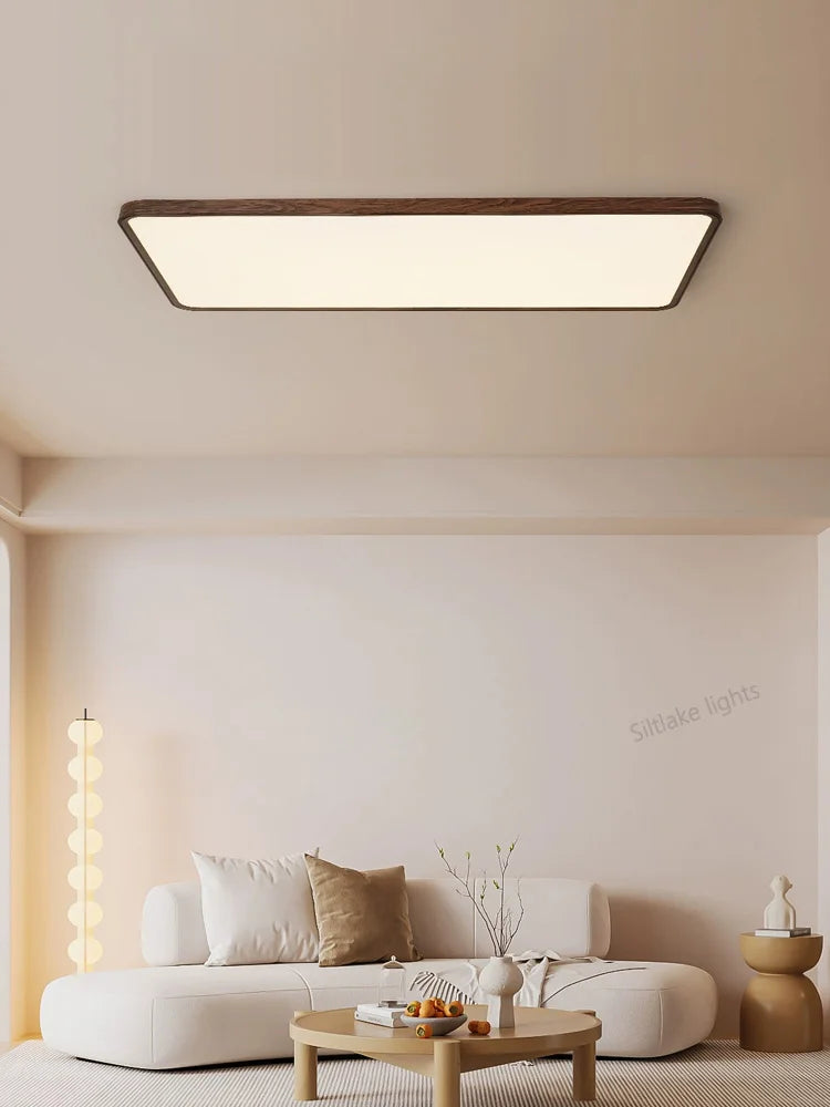 plafonnier led moderne bois foncé blanc minimaliste chambre salon cuisine étude lumière douce
