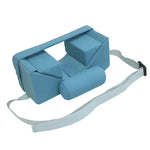 appui tête bleu clair coussins oreillers ceinture réglable poches ergonomique personnes alitées maintien position