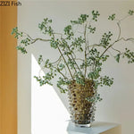 vase verre transparent motifs géométriques moderne décoration pot fleur hydroponie
