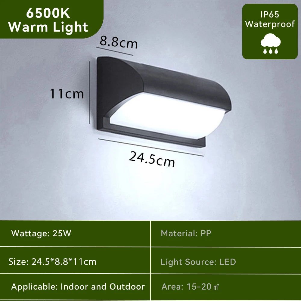 lampes murales led modernes noir blanc marron clair extérieur intérieur blanc froid blanc chaud