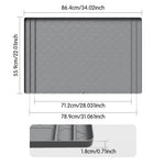 tapis cuisine imperméable anti dérapant gris texture géométrique moderne tongs cuillère spatule fouet
