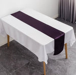 nappe table satin mariage événement extérieur banqueterie couleur or argent violet rouge festive