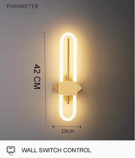 lampe murale moderne blanc or electroplating texture base carrée contemporaine deux sources led 2.5g