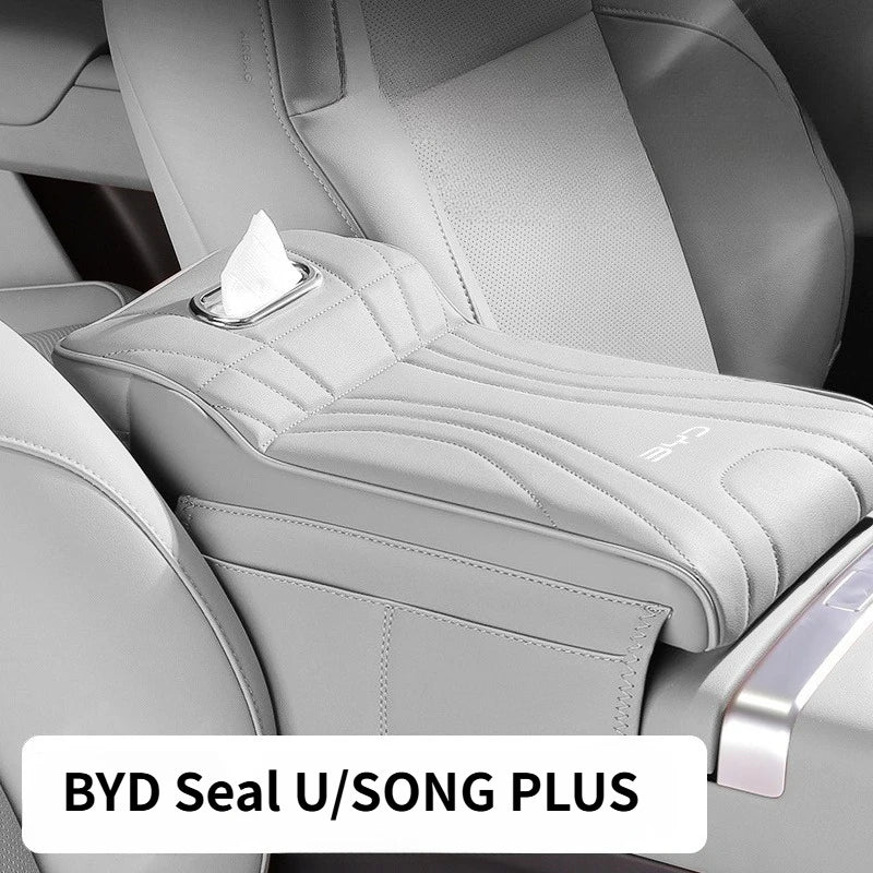 coussin soutien voiture cuir gris clair moderne adhésif trosse rangement porte tissu téléphone intégré