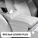 coussin soutien voiture cuir gris clair moderne adhésif trosse rangement porte tissu téléphone intégré