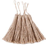 pompons jute franges tissées main décor maison rideaux bricolage simple rétro 17cm longueur 6cm