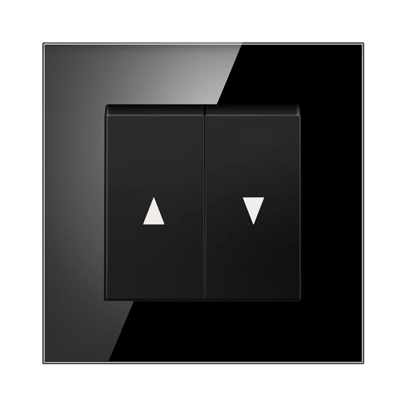 interrupteur mural bouton pression noir blanc gris moderne minimaliste fixations certifications rohs