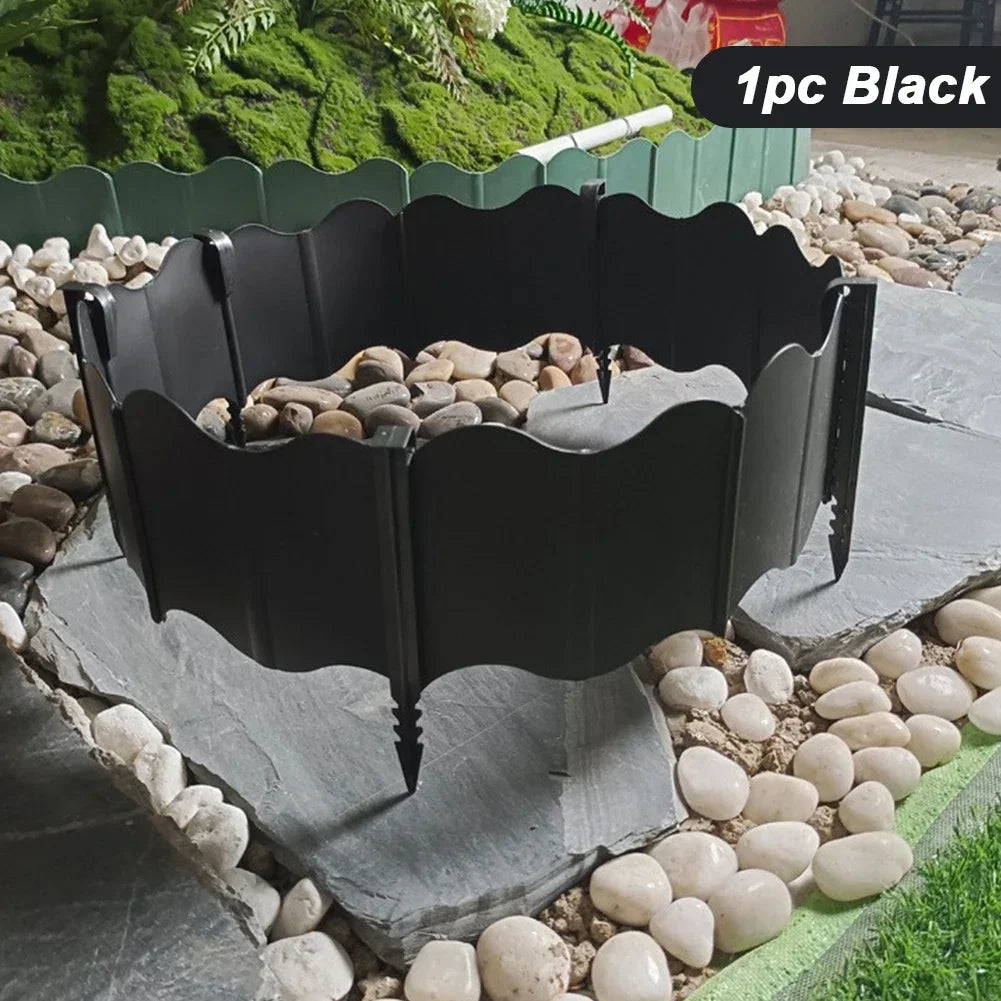 grille jardin moderne pliable couleurs vert rouge blanc noir texture plissée clips fixation