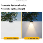 applique murale solaire moderne led noire ip65 extérieure jardin clôture