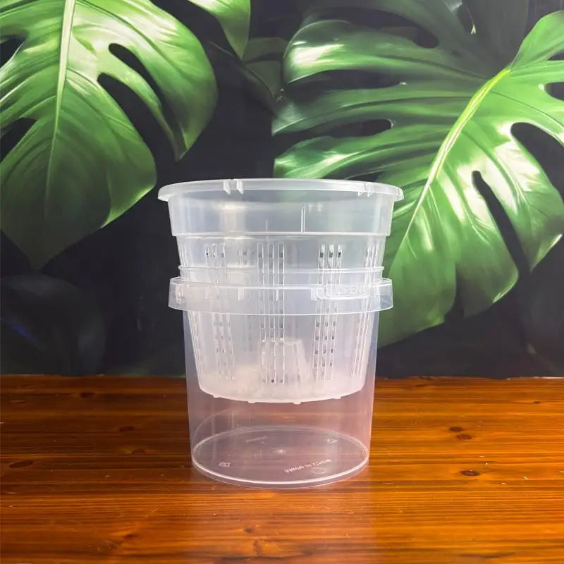 pot fleurs transparent absorption automatique eau grille perforations moderne plastiqueDecorationPlantes