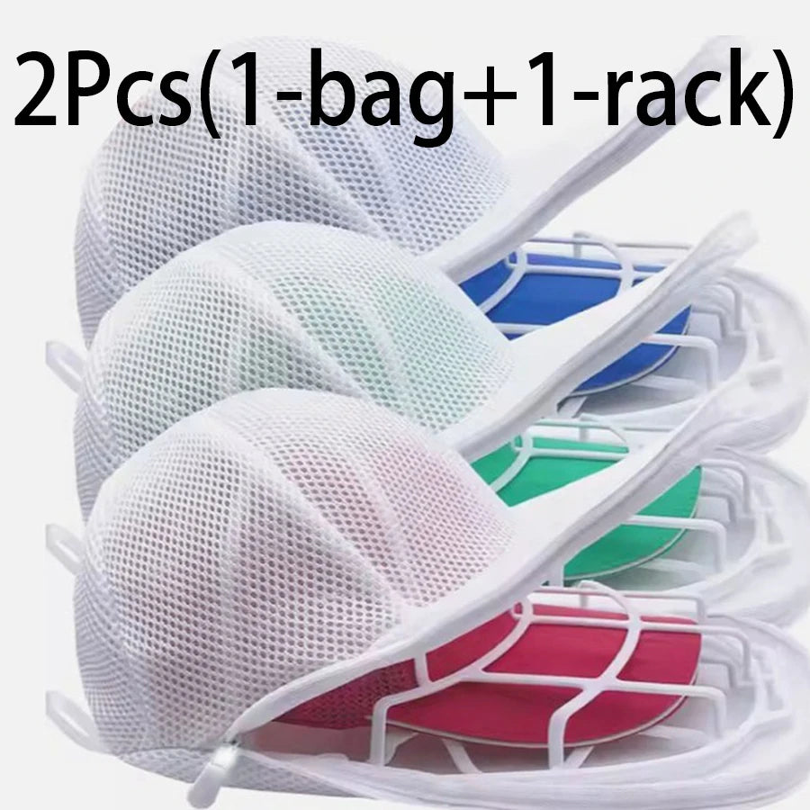 rangement chapeau casquette baseball bleu blanc vert maille clips sac lavage durable protecteur