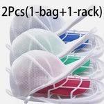 rangement chapeau casquette baseball bleu blanc vert maille clips sac lavage durable protecteur